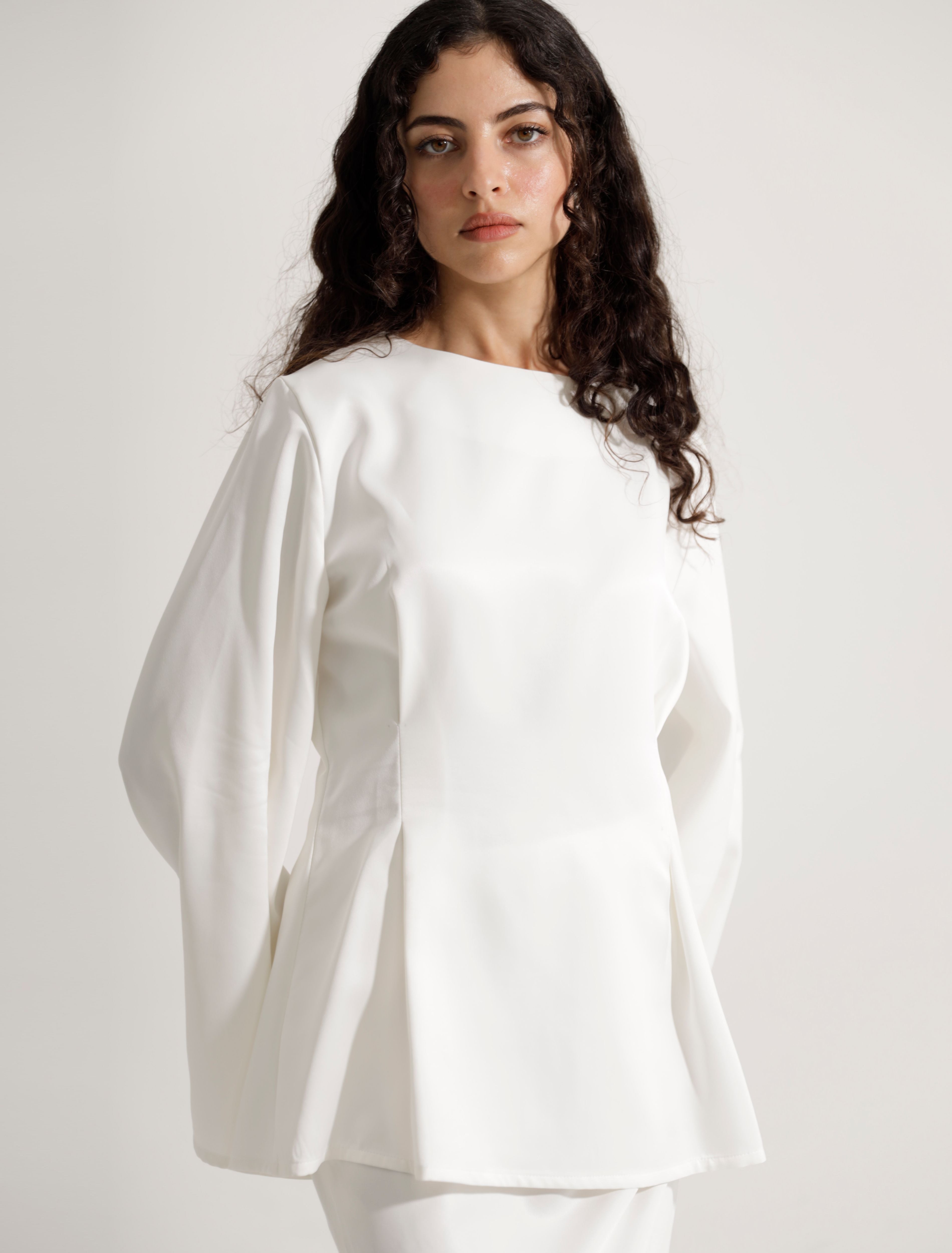 WHITE SATIN SET